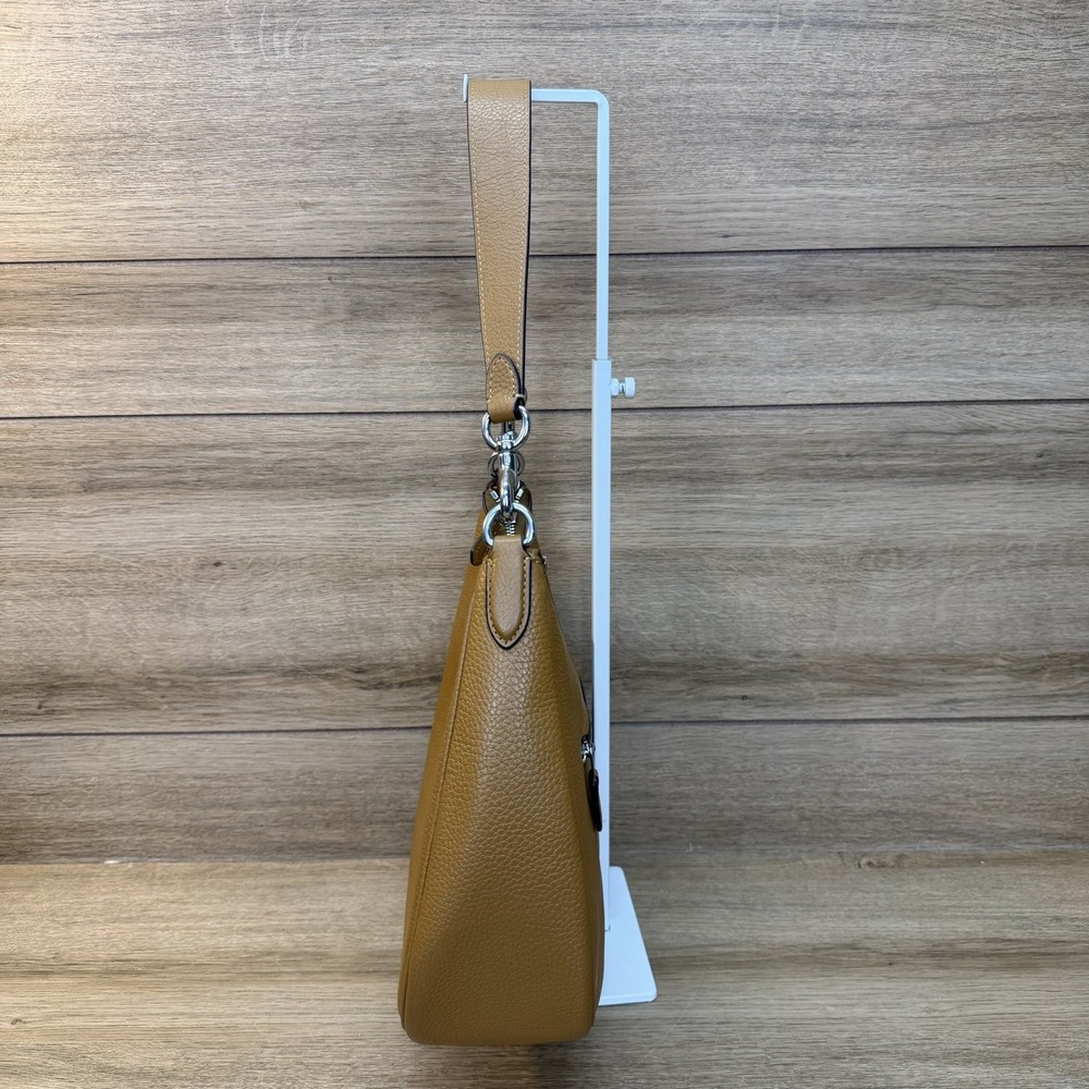Coach Teri Hobo Shoulder Bag Light Saddle Brown Pebbled Leather CJ517 - Picture 4 of 16
